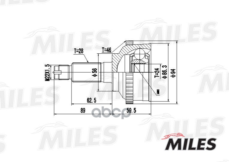 

Шрус Kia Carens/Clarus/Magentis 1.6-2.0 96- Нар. (Abs) Miles ga20180