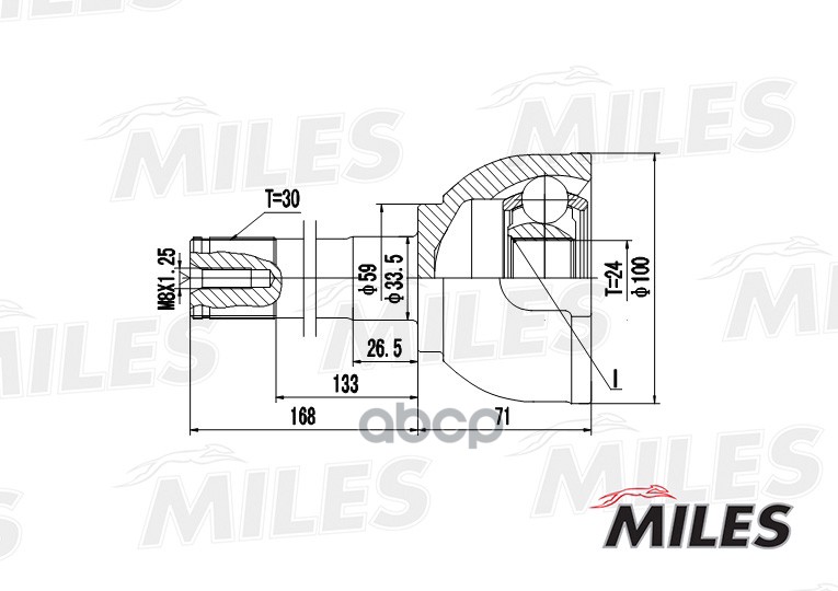 

Шрус Toyota Land Cruiser 80 4.0-4.5 92- Нар. Miles ga20488