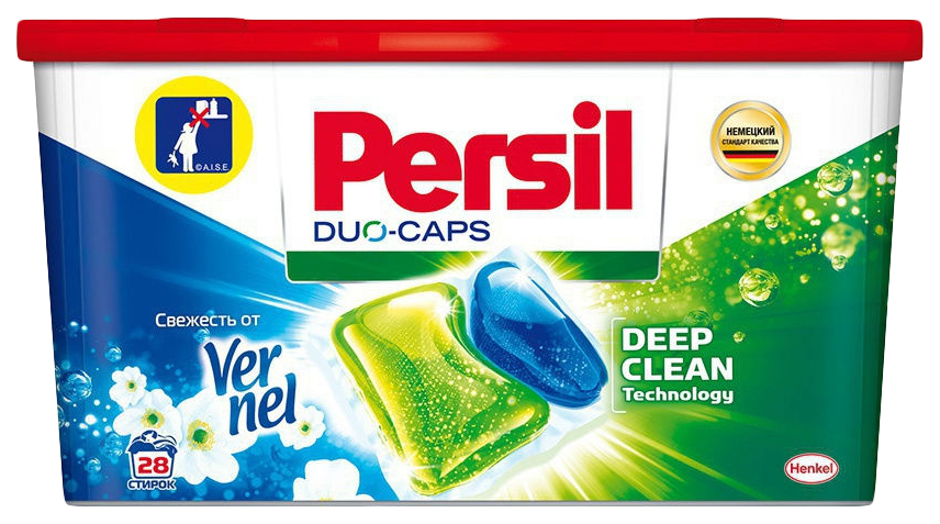 фото Капсулы persil duo-caps свежесть от vernel для стирки 28 шт