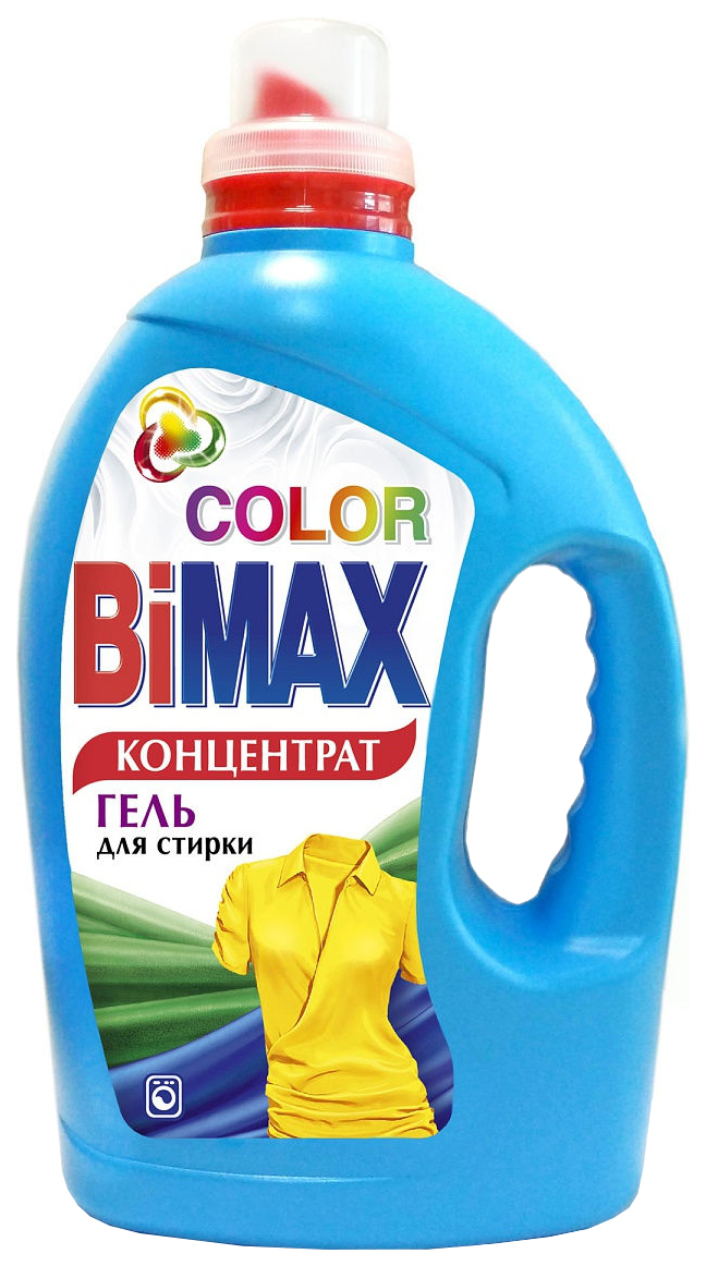 фото Гель для стирки bimax color, для цветных тканей 1.95 л