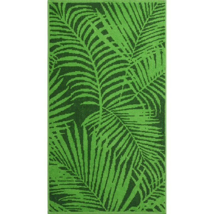 фото Полотенце махровое tropical color, 100х150 см, цвет зелёный cleanelly