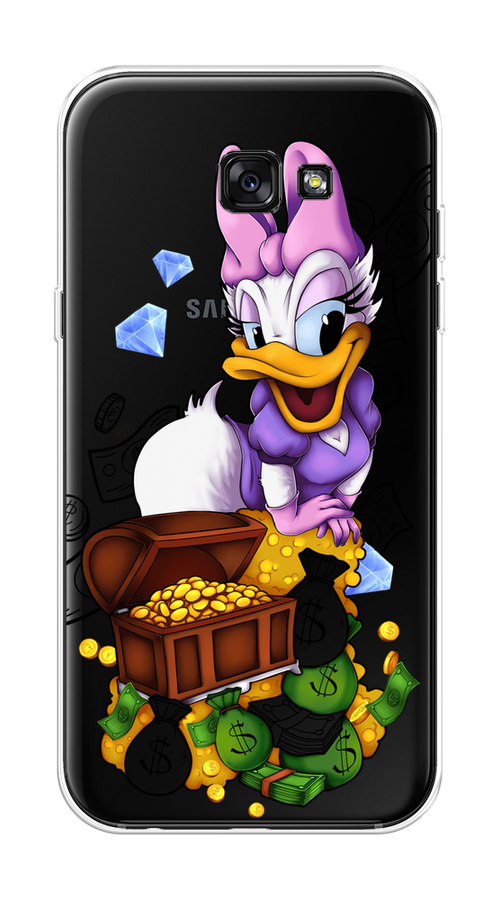 

Чехол на Samsung Galaxy A7 2017 "Rich Daisy Duck", Коричневый;белый;фиолетовый, 20950-6