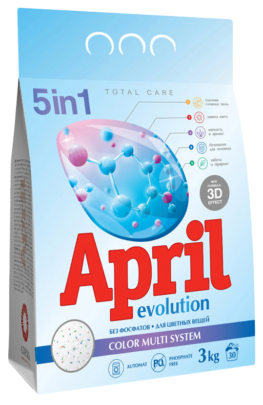 

Стиральный порошок Evolution 5 в 1 color multi system автомат 3 кг