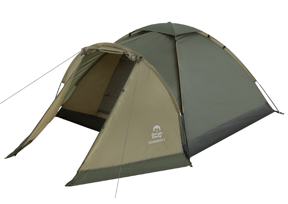 фото Палатка треккинговая jungle camp toronto трехместная зеленая