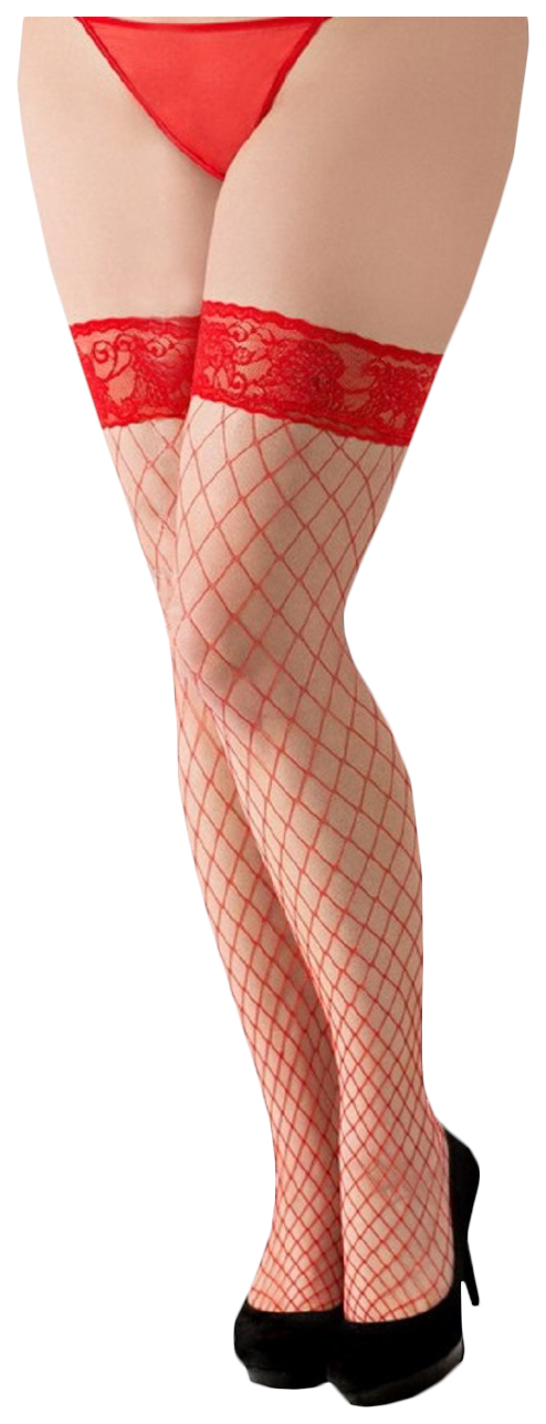 

Чулки в крупную сетку (с силик. полосками) SoftLine Collection, красный, XL, 5520