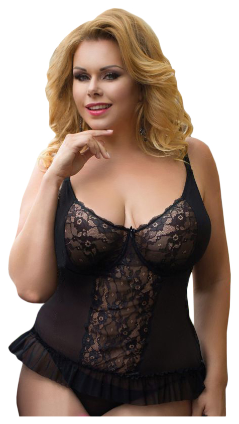 

Корсет и трусы с доступом SoftLine Collection Adel, черный, XXXL, 1856