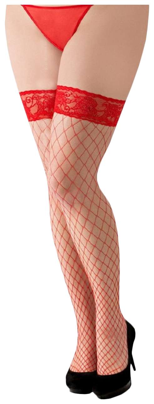 

Чулки в крупную сетку (с силик. полосками) SoftLine Collection, красный, XXXL, 5520