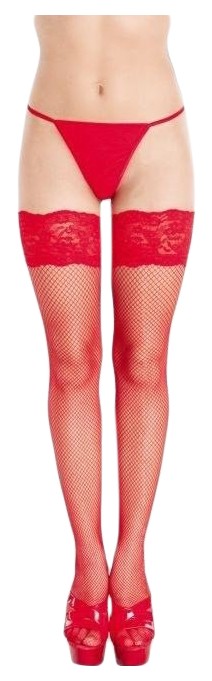 

Чулки-сетка (c силик. полосками) SoftLine Collection, красный, XL, 5517
