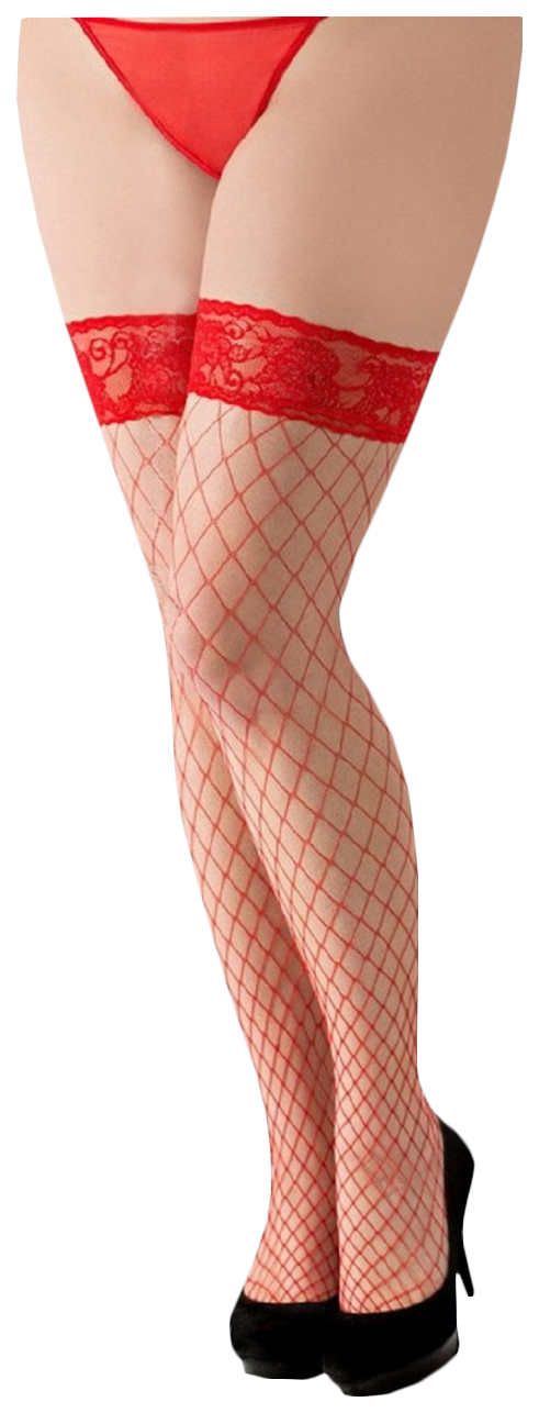 

Чулки в крупную сетку (с силик. полосками) SoftLine Collection, красный, 5520