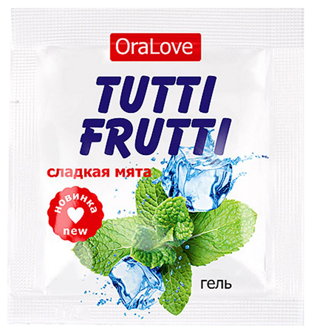 фото Съедобная гель-смазка tutti-frutti для орального секса со вкусом сладкой мяты 4 г биоритм