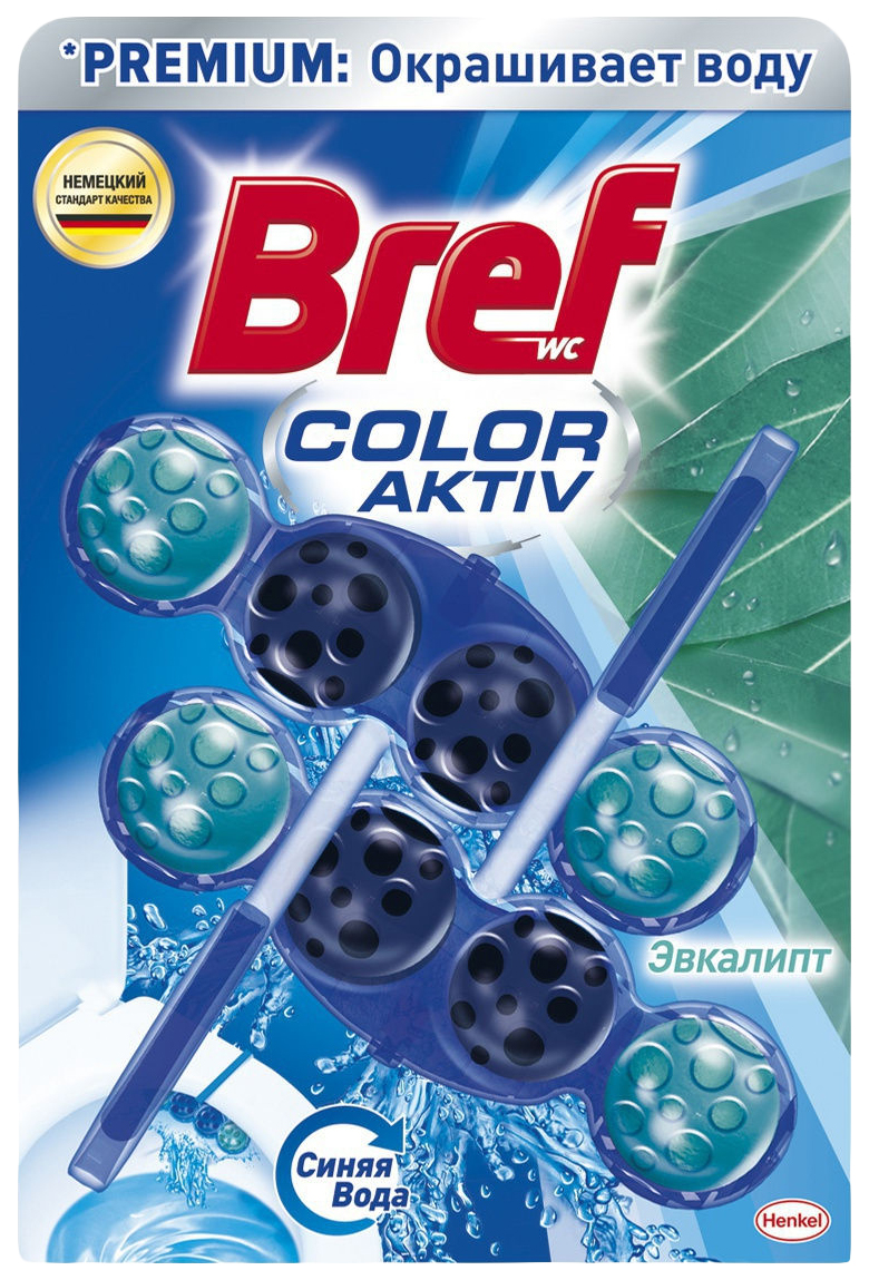 

Туалетный блок для унитаза Bref Color Aktiv Эвкалипт 2x50г