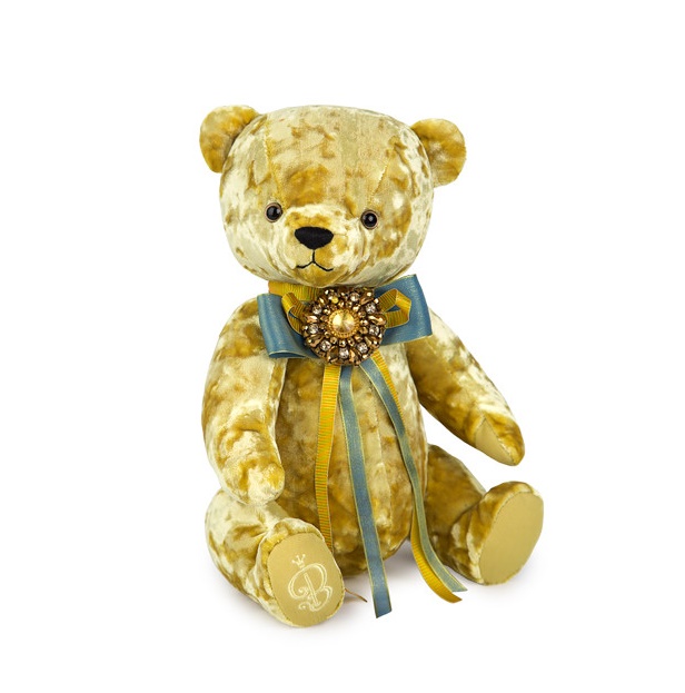 Игрушка мягконабивная Медведь БернАрт, цвет: золотой, 25 см мягкая игрушка медведь бернарт золотой