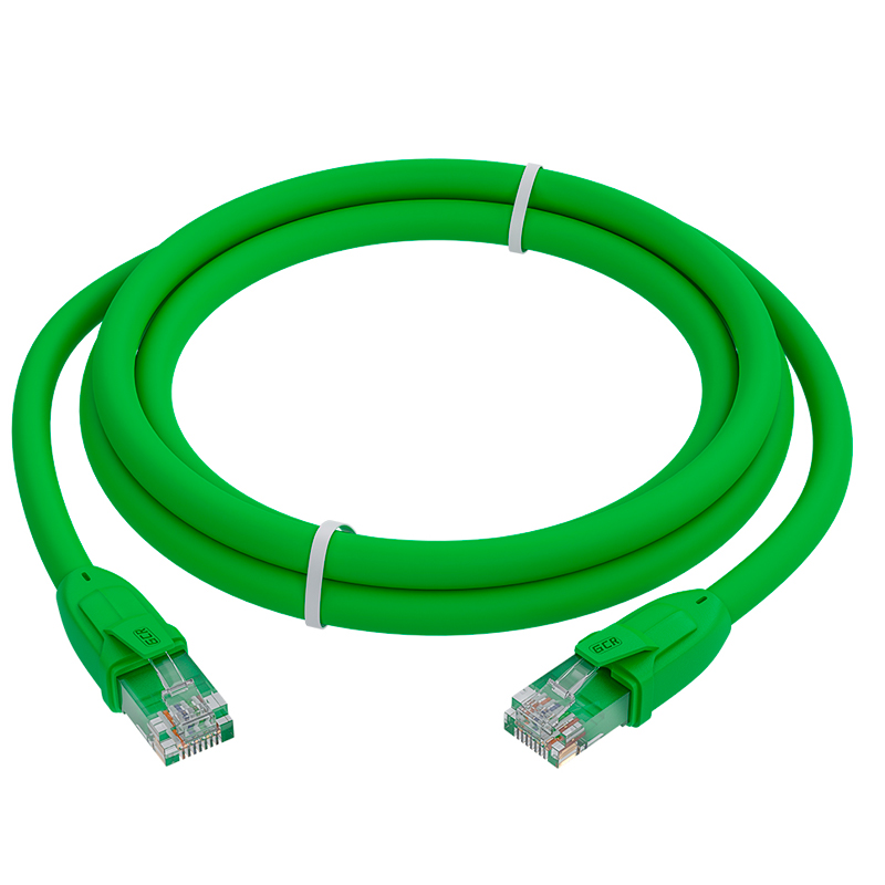 Патч-корд GCR RJ45 - RJ45 вилка-вилка 1.5м  зеленый