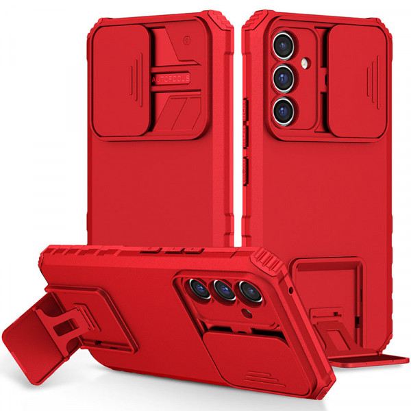 

Чехол-подставка RosCase CamShield Holder для Samsung Galaxy A35 / A55, Красный