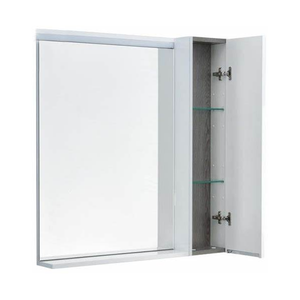 Зеркальный шкаф Акватон Рене 80 белый/грецкий орех 1A222502NRC80