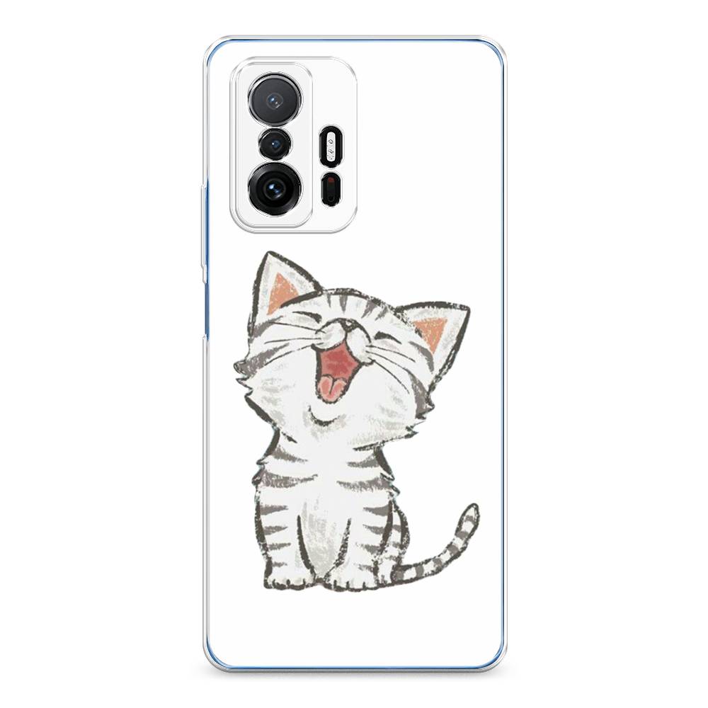фото Силиконовый чехол "котенок рисованный" на xiaomi mi 11t awog
