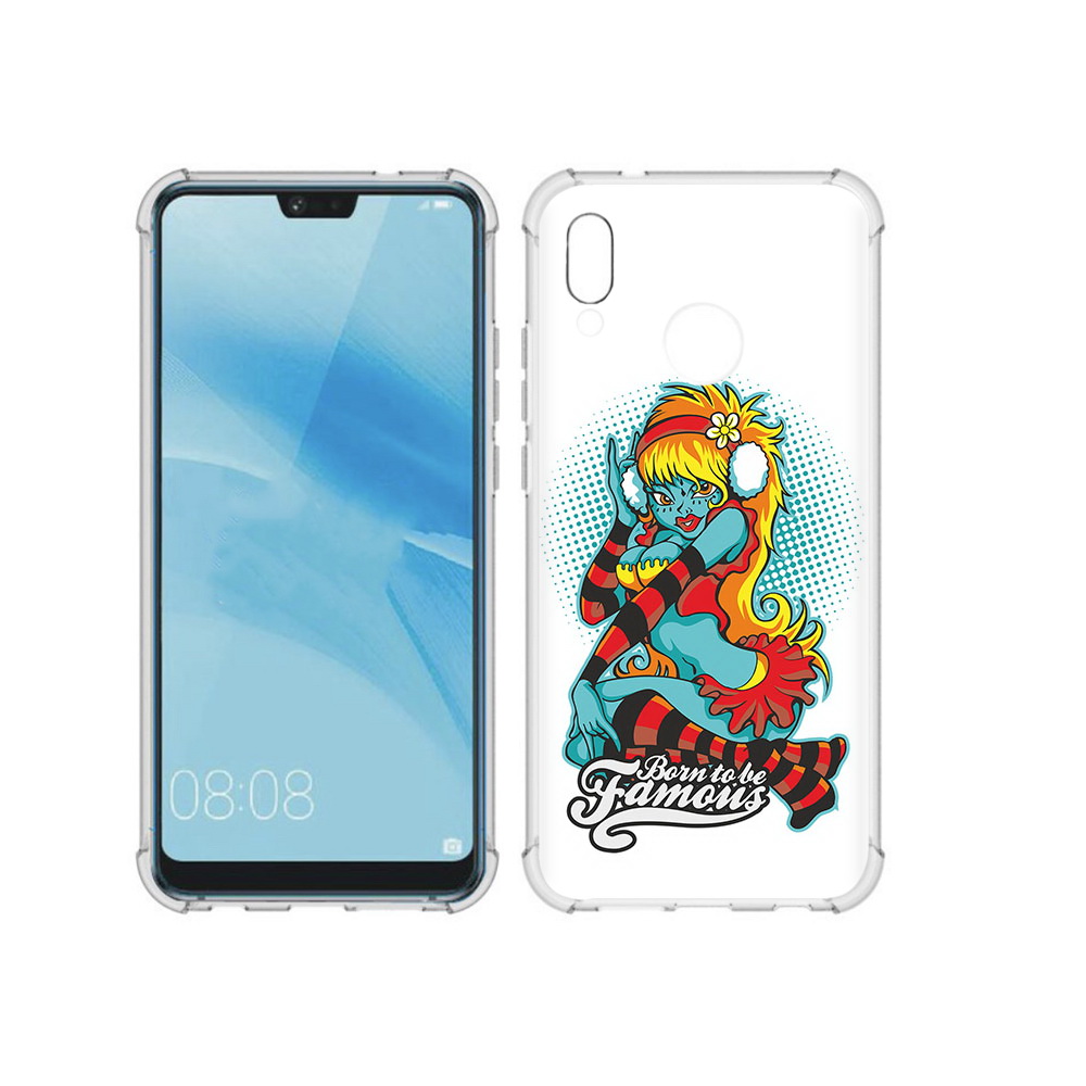 

Чехол MyPads Tocco для Huawei P20 Lite нарисованная девушка в наушниках (PT130405.51.498), Прозрачный, Tocco