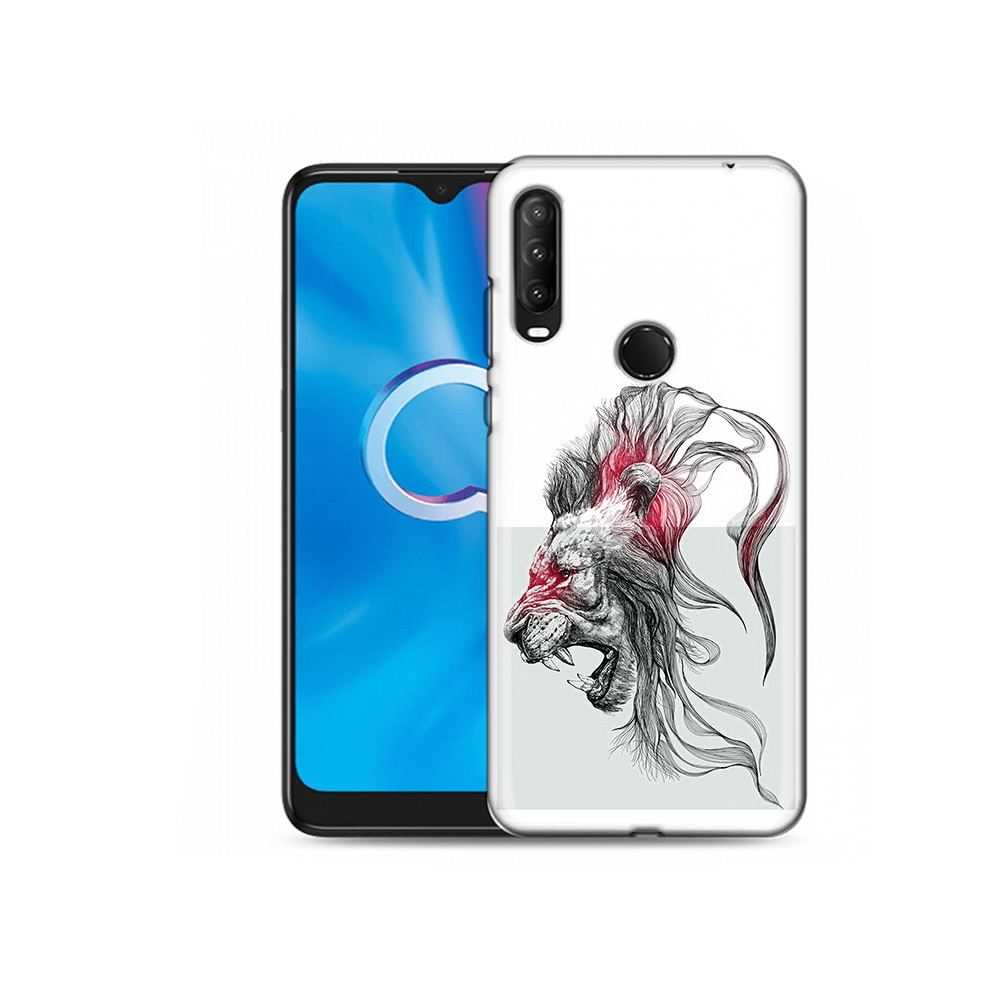 

Чехол MyPads Tocco для Alcatel 1S (2020) 5028Y разъяренный лев (PT145668.665.576), Прозрачный, Tocco