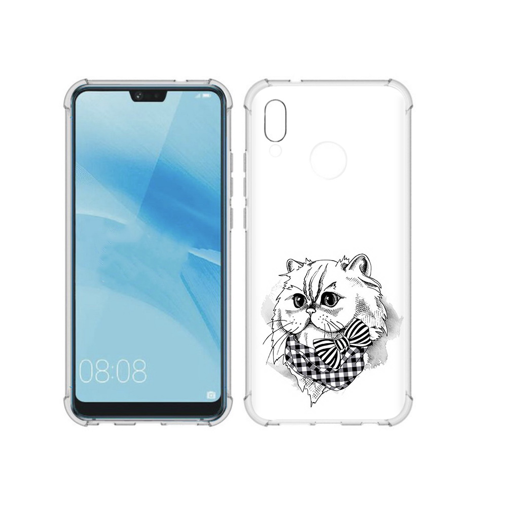 

Чехол MyPads Tocco для Huawei P20 Lite нарисованная красивая кошечка (PT130405.51.503), Прозрачный, Tocco