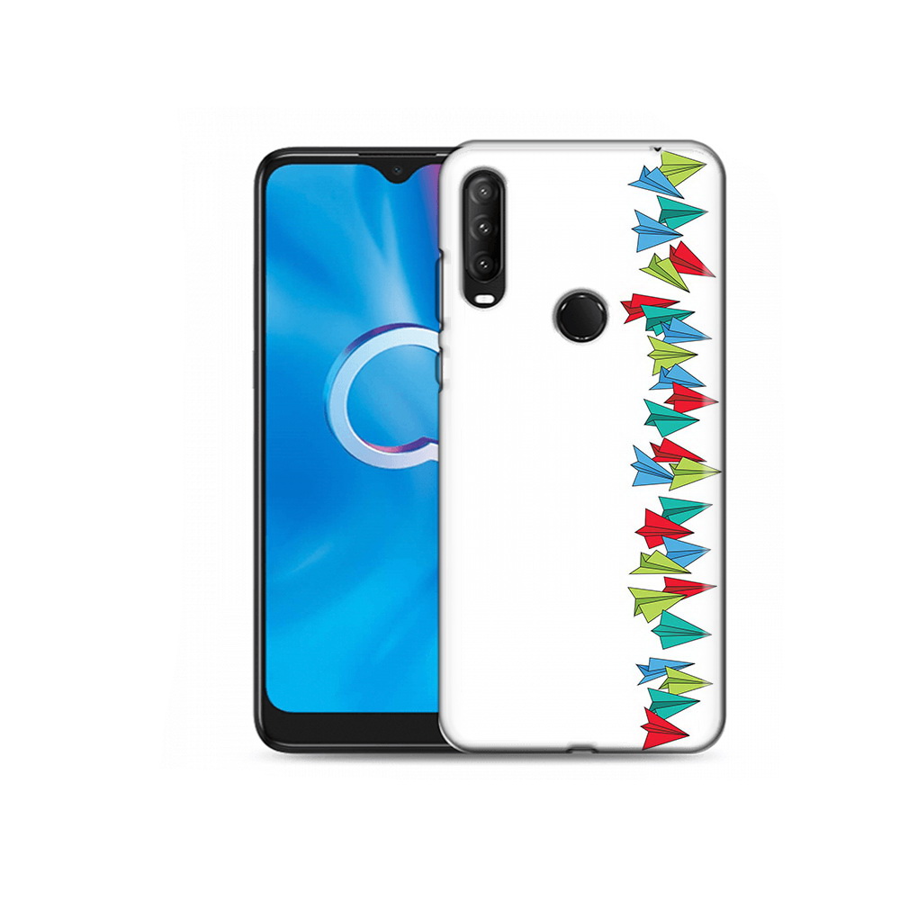 

Чехол MyPads Tocco для Alcatel 1S (2020) 5028Y самолетики из листочков (PT145668.665.593), Прозрачный, Tocco