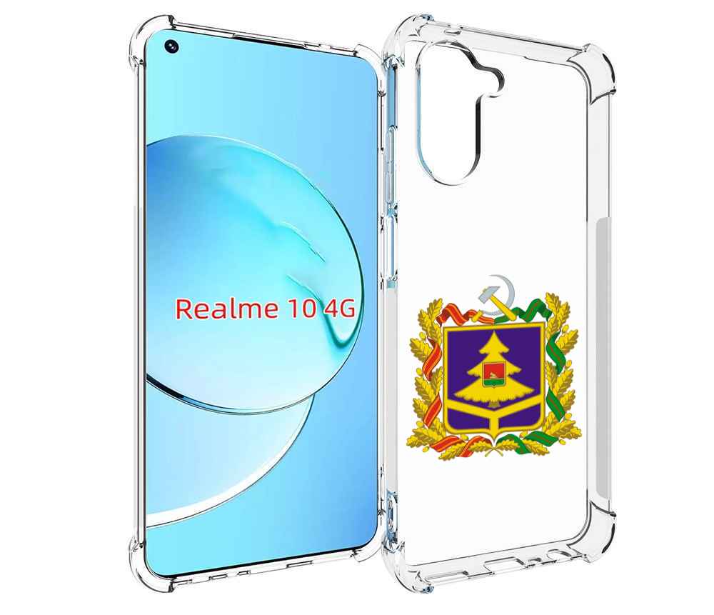 

Чехол MyPads герб-брянскои-области для Realme 10, Прозрачный, Tocco