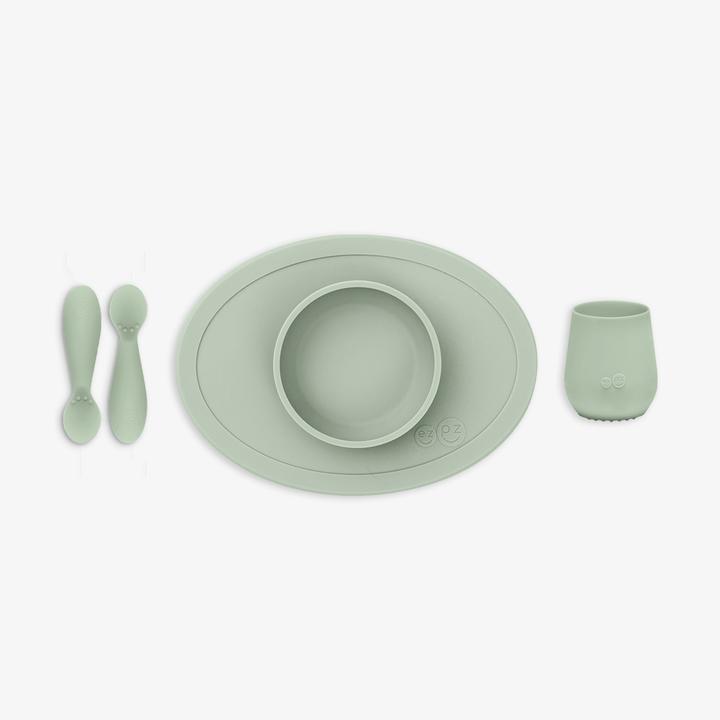 фото Набор посуды из 4-х предметов ezpz first food set оливковый