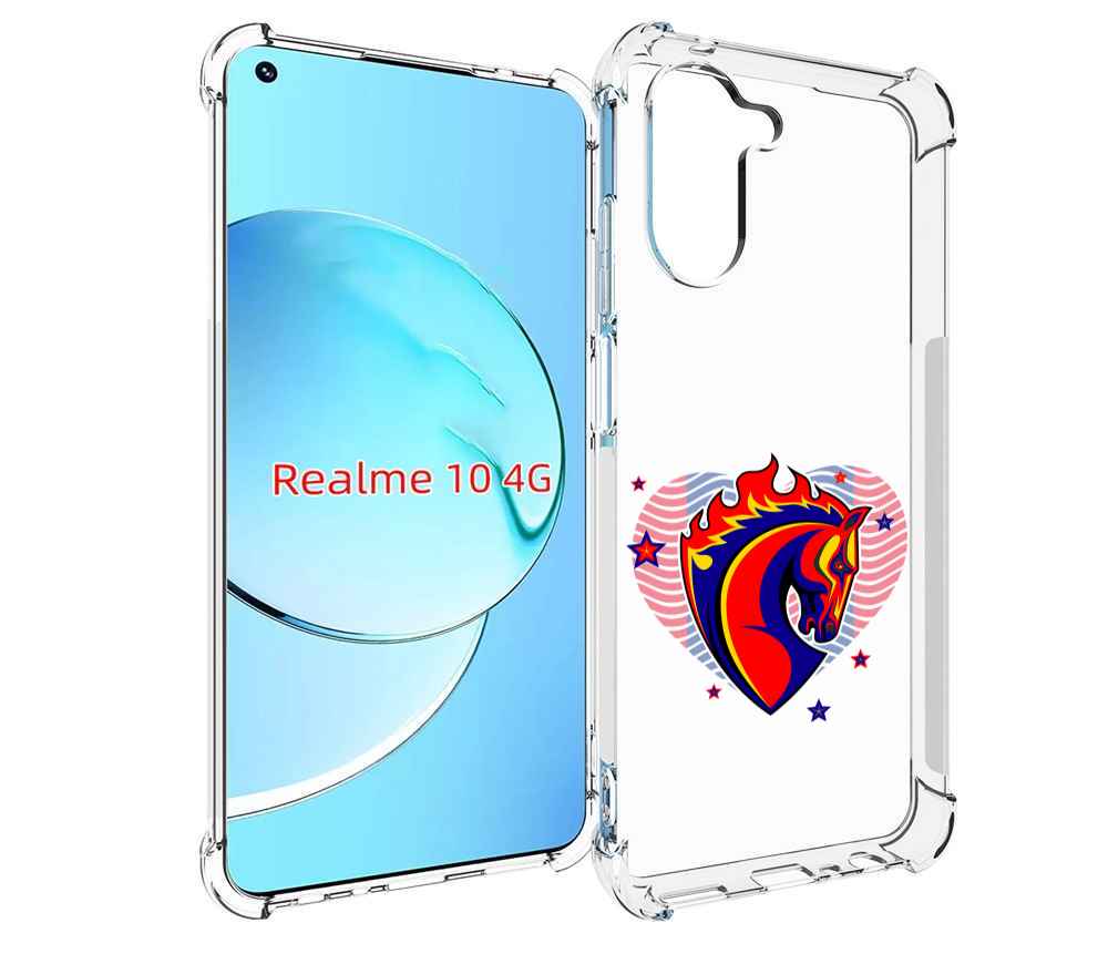 

Чехол MyPads ФК ЦСЛ Лошадь для Realme 10, Прозрачный, Tocco