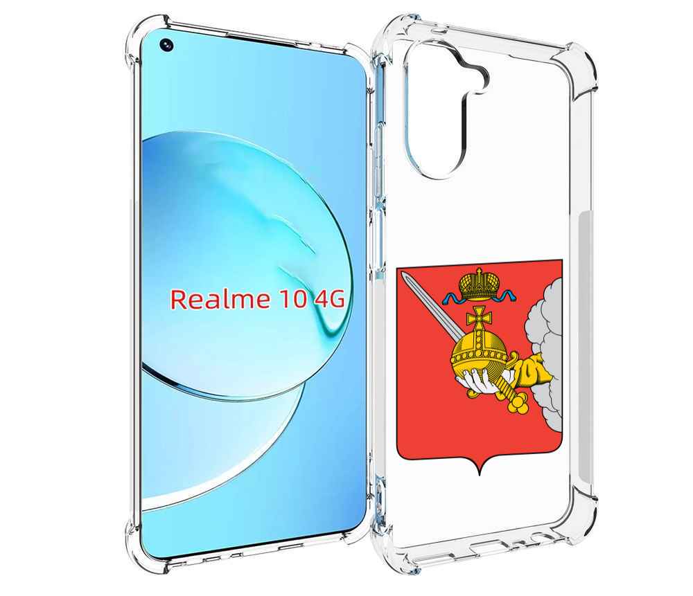 

Чехол MyPads герб-вологодскои-области для Realme 10, Прозрачный, Tocco