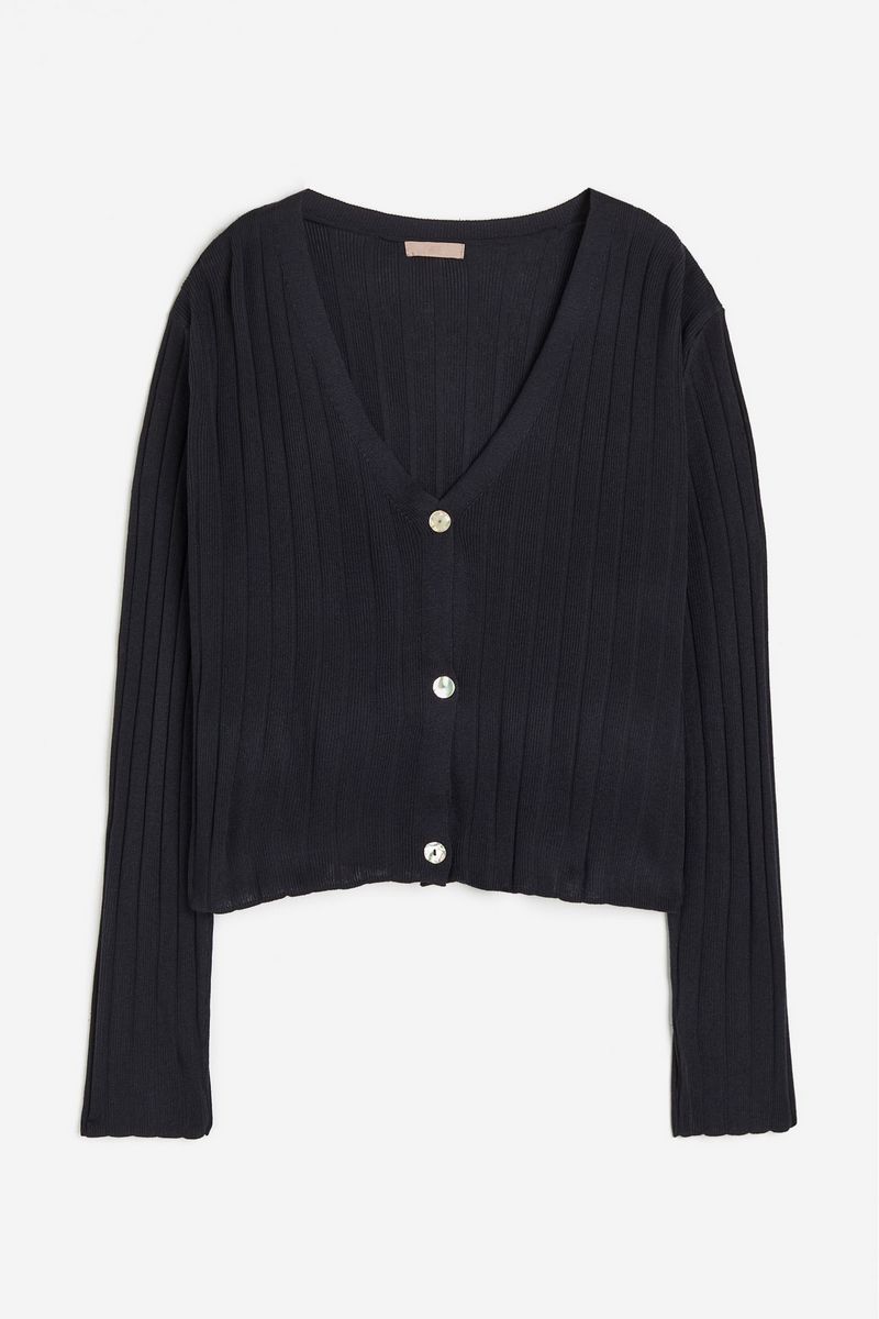 

Кардиган женский H&M 1182583 черный XL, 1182583