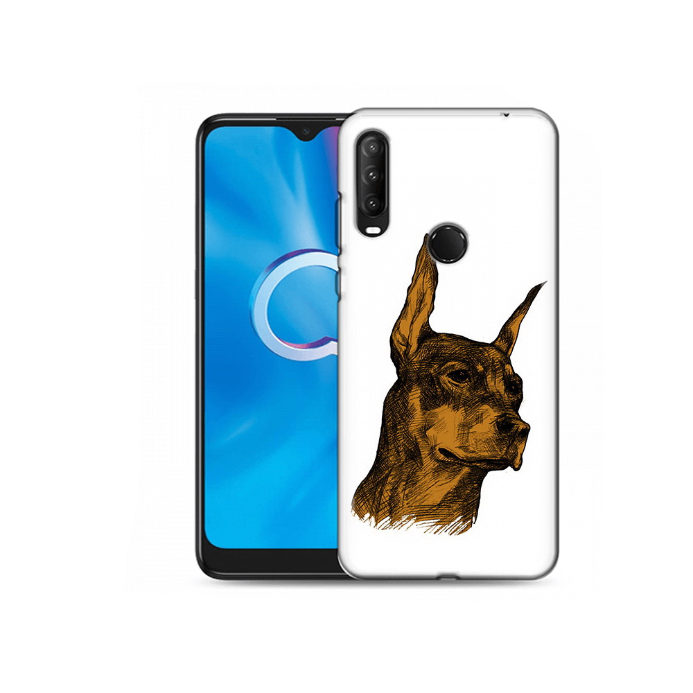 

Чехол MyPads Tocco для Alcatel 1S (2020) 5028Y скетч доберман (PT145668.665.605), Прозрачный, Tocco
