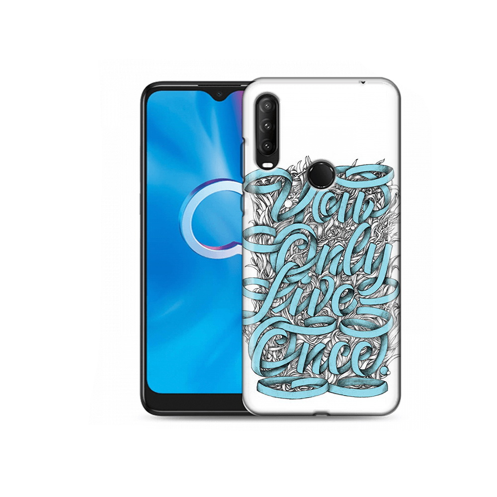

Чехол MyPads Tocco для Alcatel 1S (2020) 5028Y слова из ленты абстракция, Прозрачный, Tocco
