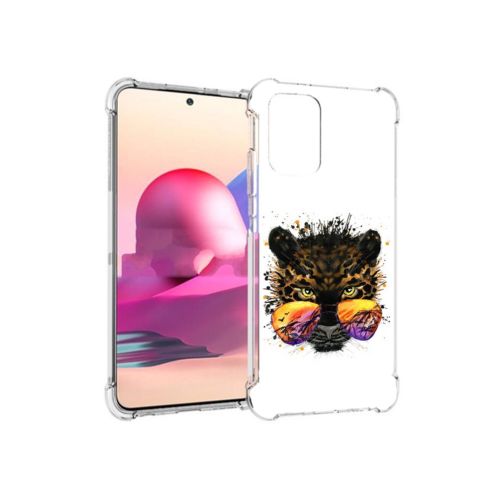 

Чехол MyPads Tocco для Xiaomi Redmi Note 10S тропический леопард (PT158704.257.649), Прозрачный, Tocco