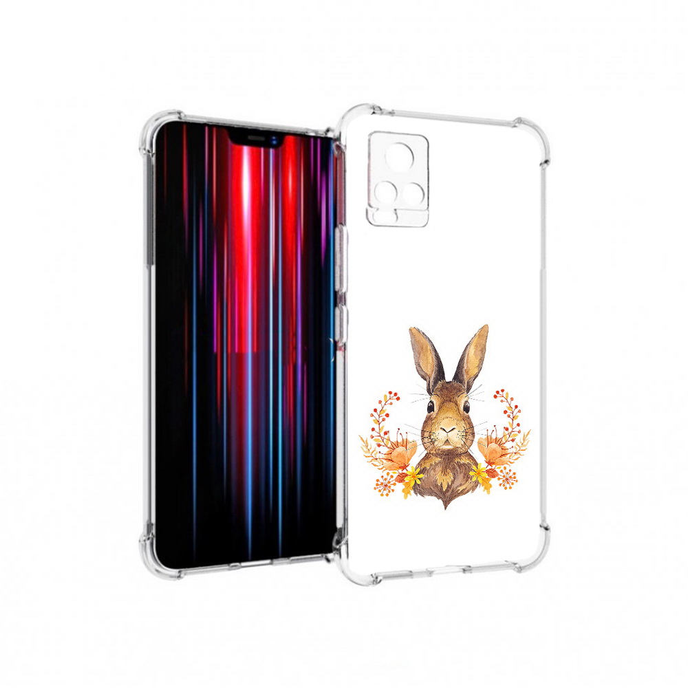 

Чехол MyPads Tocco для Vivo V20 PRO зайка в цветах (PT226964.386.349), Прозрачный, Tocco