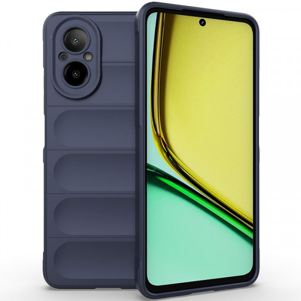 

Противоударный чехол RosCase Flex Silicone для Realme C67 с микрофиброй, Синий
