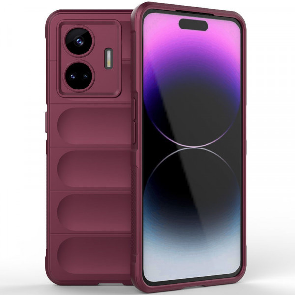

Чехол RosCase Flex Silicone для Realme GT Neo 5 SE с микрофиброй, Бордовый