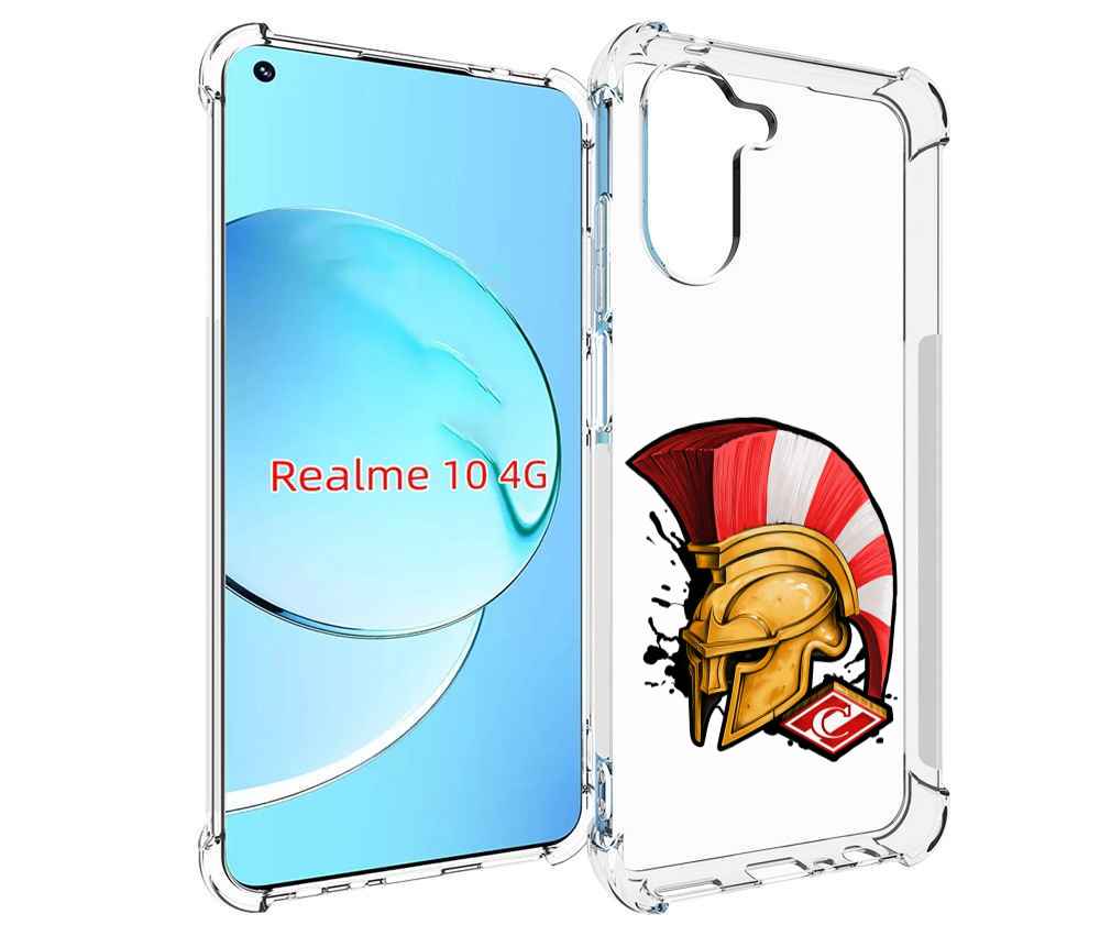 

Чехол MyPads ФК спартак шлем для Realme 10, Прозрачный, Tocco
