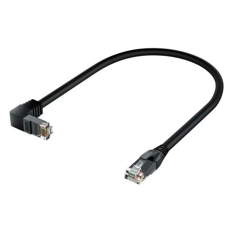 Патч-корд GCR RJ45 - RJ45 вилка-вилка 0.5м  черный