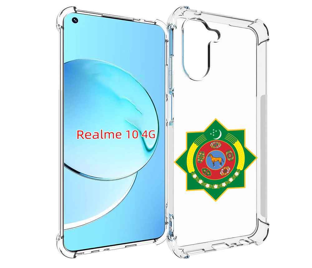 

Чехол MyPads герб-туркменистан для Realme 10, Прозрачный, Tocco