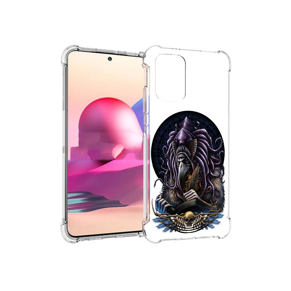 

Чехол MyPads Tocco для Xiaomi Redmi Note 10S умный ворон (PT158704.257.650), Прозрачный, Tocco