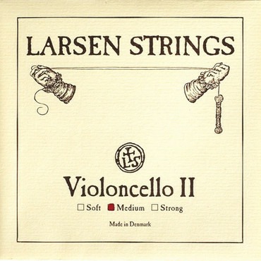 Струны для виолончели Larsen Strings Medium 4/4 среднее натяж A/D хром сталь G/C вольфрам