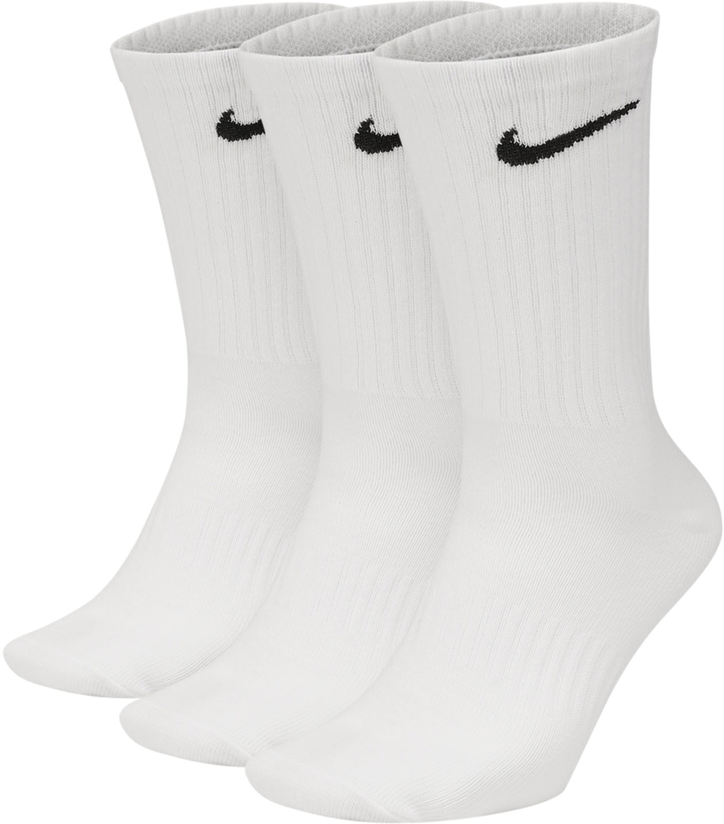 Комплект носков унисекс Nike Sx7676-100 белых L, 3 пары