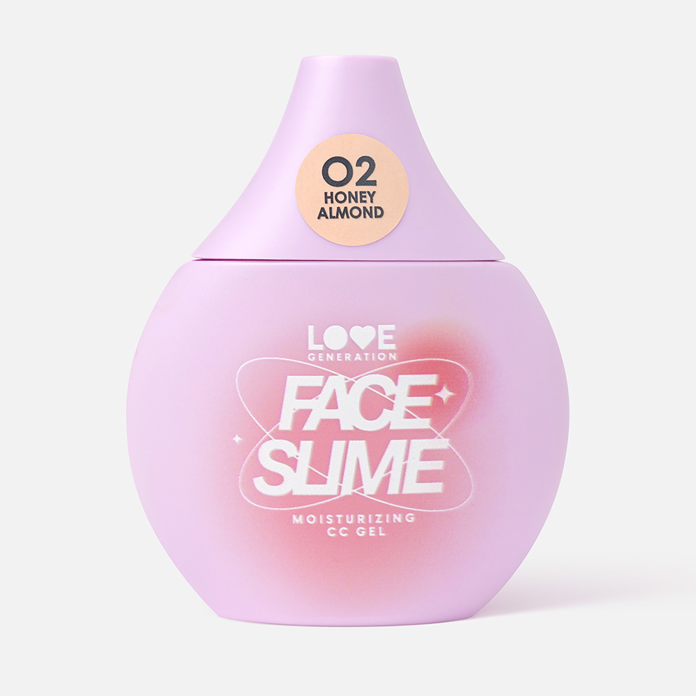 

СС-гель Love Generation Face Slime увлажняющий, №02 Бежевый, 30 мл