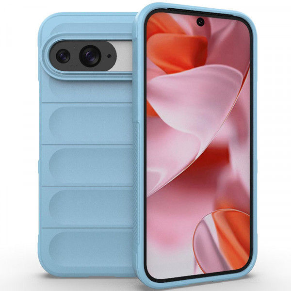 

Чехол RosCase Flex Silicone для Google Pixel 9 / 9 Pro с микрофиброй, Голубой