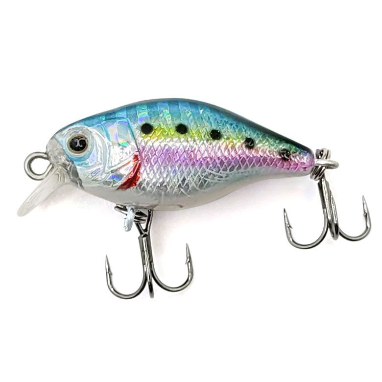 

Воблер Heady Crank, L-40мм, 4,3г, крэнк, плавающий (0-1,5м), цвет №14, Голубой;серебристый;фиолетовый, Heady Crank