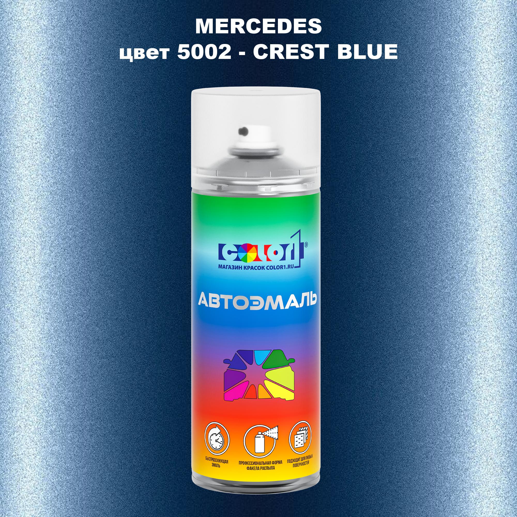 

Аэрозольная краска COLOR1 для MERCEDES, цвет 5002 - CREST BLUE, Прозрачный