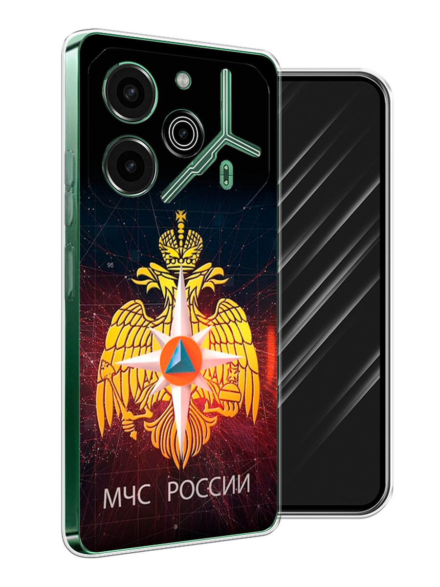 

Чехол Awog на Tecno Pova 6 Pro 5G "МЧС России", Черный;желтый;красный, 305250-1