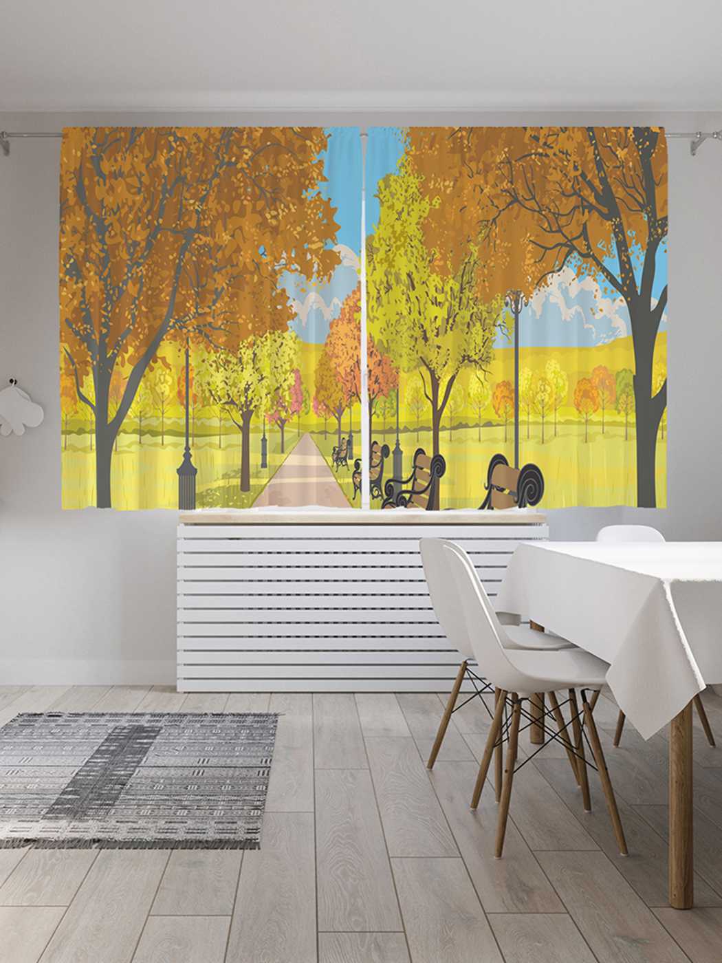 

Классические шторы JoyArty "Аллея в парке", серия Oxford DeLux, 2 полотна 145x180 см, Аллея в парке
