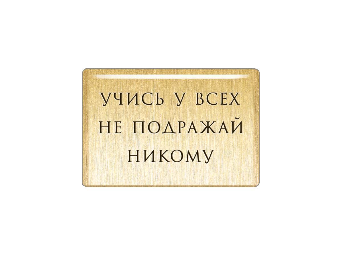 

Магнит Учись у всех, не подражай никому М. Горький, Т18.165.02.02