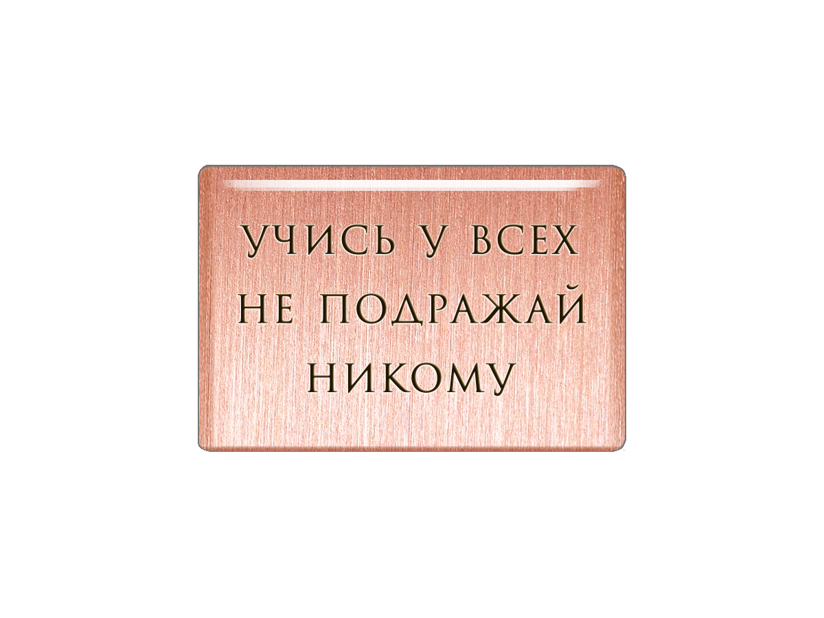 

Магнит Учись у всех, не подражай никому М. Горький, Т18.165.01.02