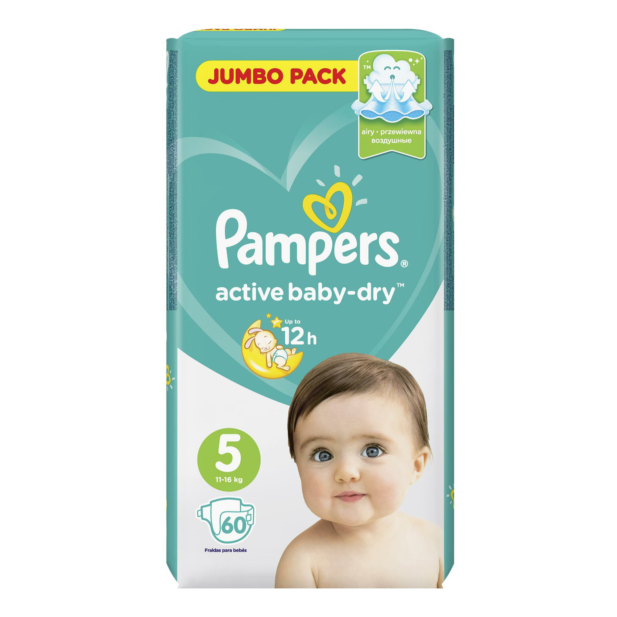 

Подгузники Pampers Active Baby-Dry 5 (11-16 кг) 60 шт